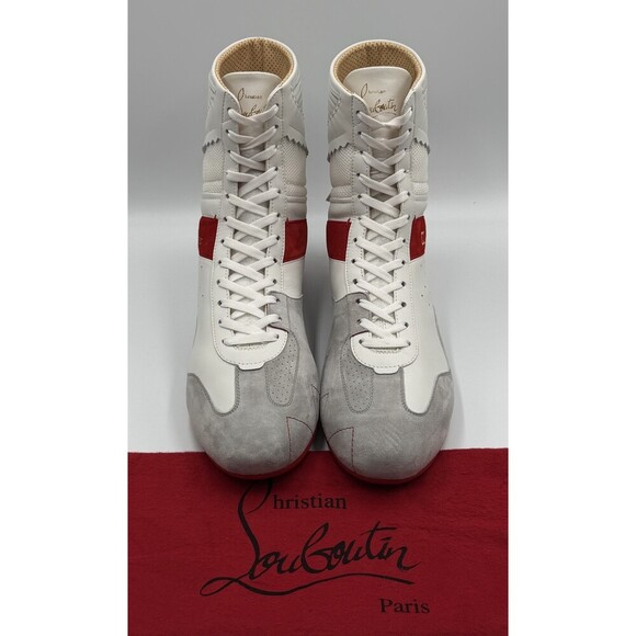 AUTHENTIC CHRISTIAN LOUBOUTIN Suede Knock-Out Boxing Sneakers (44 EU; 11 US) main image 9